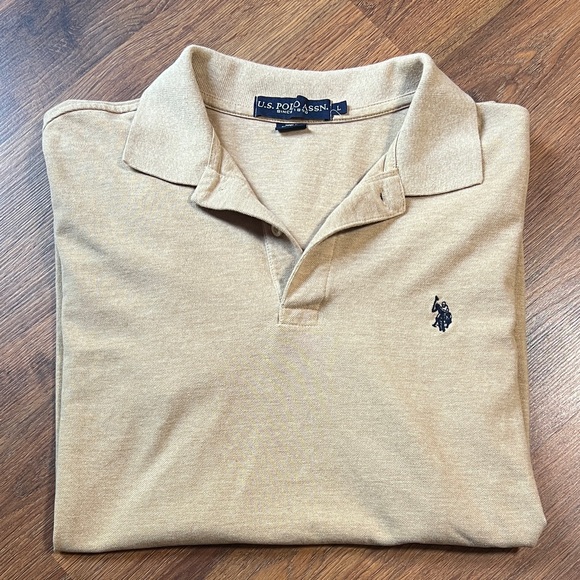 U.S. Polo Assn. Beige Polo Shirt for Men - Picture 2 of 7